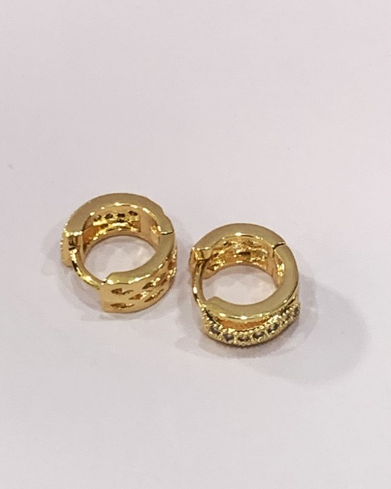 Gold Wide Huggie Earrings - Gold Plated