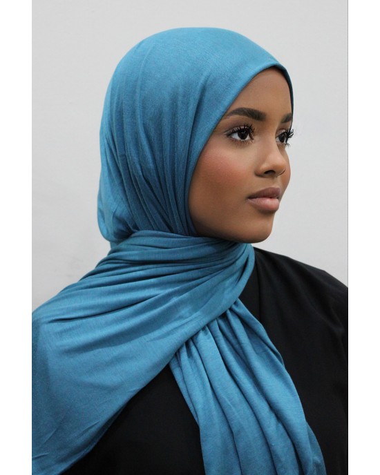 Premium Jersey Hijab -   Olympic Blue