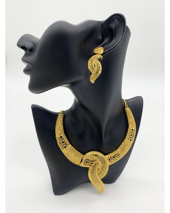 Badra - 22K Dubai Jewellery Set - Jewellery sets - STYLE 207