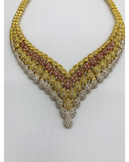 Maira - Multi-Tone Dubai Jewellery Set - Jewellery sets - STYLE 201