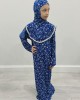 Amanis Little Girl Royal Blue One Piece Slip On Prayer Dress