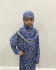 Blue Floral Kids Prayer Dress - Childrens Prayer Dresses - AME050