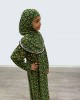 Green And Brown Kids Prayer Dress - Childrens Prayer Dresses - AME002