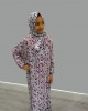 Purple floral Cotton Prayer Dress - Childrens Prayer Dresses - AME029