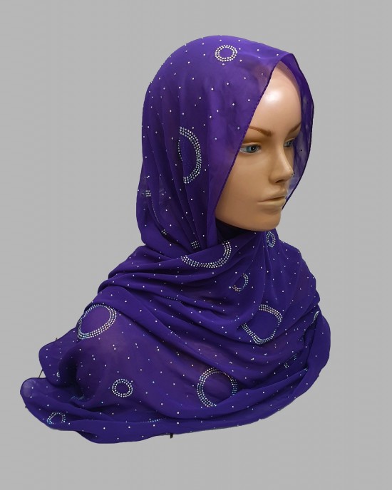 Amal Occasion Hijab - Violet - Scarf - Occasion Hijabs - HIJ629