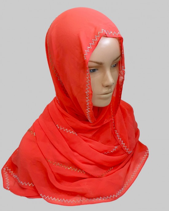 Esmi Occasion Hijab - Coral - Scarf - Occasion Hijabs - HIJ637