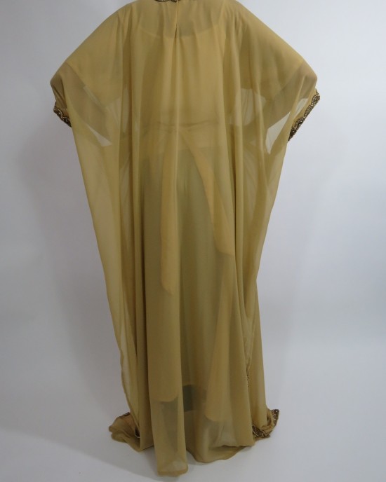 Amani’s Short Sleeve Caramel Moroccan Occasion Kaftan – Caftan Maxi Dress Styles UK - Occasion Kaftans - Kaftan020