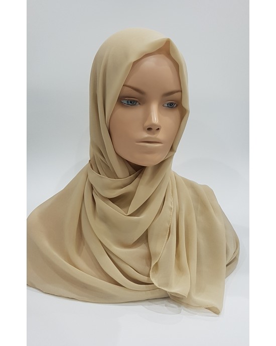 Elegant soft Georgette Hijab - Nude - Scarf - Everyday Hijabs - HIJ609