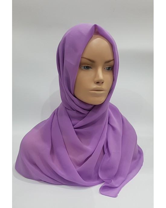 Elegant Soft Georgette Hijab - Lilac - Scarf - Everyday Hijabs - HIJ610