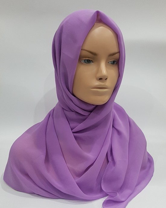 Elegant Soft Georgette Hijab - Lilac - Scarf - Everyday Hijabs - HIJ610
