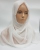 Elegant soft Georgette Hijab - White - Scarf - Everyday Hijabs - HIJ606
