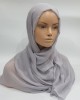 Elegant soft Georgette Hijab - Paris Gray - Scarf - Everyday Hijabs - HIJ002