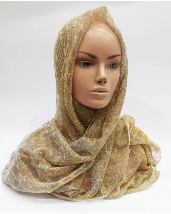 Gold Metallic Iridescent Hijab - Scarf - Occasion Hijabs - HIJAB200