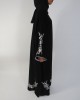 Amani’s Black and White Floral Embroidery Open Abaya Style UK - Abayas - Abaya007