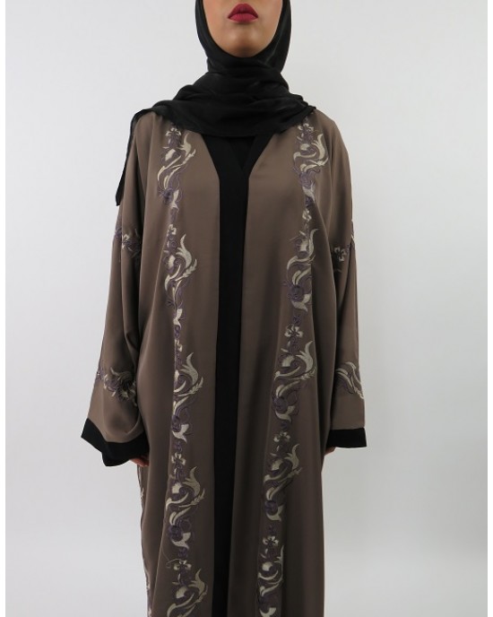 Amani’s Neda Embroidery Abaya Style UK - Abayas - Abaya058