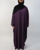 Amani’s Full Pleated Purple Abaya Style UK - Abayas - Abaya032