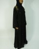 Amani’s Gold and Black Occasion Open Abaya Style UK - Abayas - Abaya002