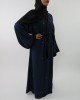 Amani’s Stylish Navy Blue Beaded Abaya Style UK - Abayas - Abaya061
