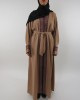Amani’s Light Brown Open Abaya Style UK - Abayas - Abaya113