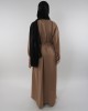 Amani’s Light Brown Open Abaya Style UK - Abayas - Abaya113