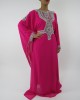 Amani’s Pink Long Sleeve Occasion Maxi Dress Moroccan Caftan – Kaftan Style UK - Occasion Kaftans - Kaftan047