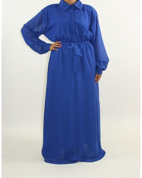 Amani’s Blue Long Sleeve Maxi Dress Style UK - CLEARANCE - MaxiDress044