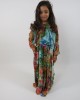 Amani’s Floral Print Long Sleeve Kids Maxi Dress Style UK - Childrens Dresses - KidsDress018