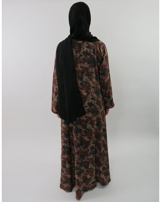 Amani’s Floral Printed Cotton Long Sleeve Maxi Dress Style UK - Long Sleeve Maxi Dresses - MaxiDress023