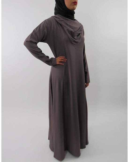 Amani’s A-line Hoody Long Sleeve Maxi Dress – Abaya Style UK - CLEARANCE - HoodyMaxiDress002