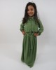 Amani’s Light Green Kids Long Sleeve Maxi Dress Style UK - Childrens Dresses - KidsDress007