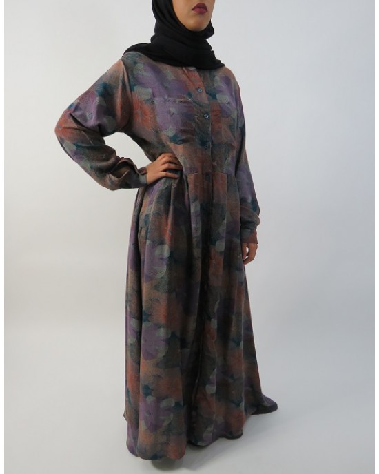 Amani’s Purple Long Sleeve Open Maxi Dress Style UK - Long Sleeve Maxi Dresses - MaxiDress003