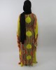 Amani’s Yellow Soft Cotton Kaftan Style Maxi Dress UK - Long Sleeve Maxi Dresses - MaxiDress034