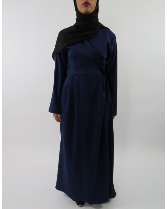 Amani’s Blue Long Sleeve Wrap Around Maxi Jacket – Dress Style UK - Jackets - Jacket003