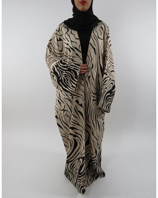 Amani’s Full Length Long Sleeve Maxi Kimono Jacket – Coat Style UK - Kimono Jackets - Abaya Overcoats - KimonoJacket042