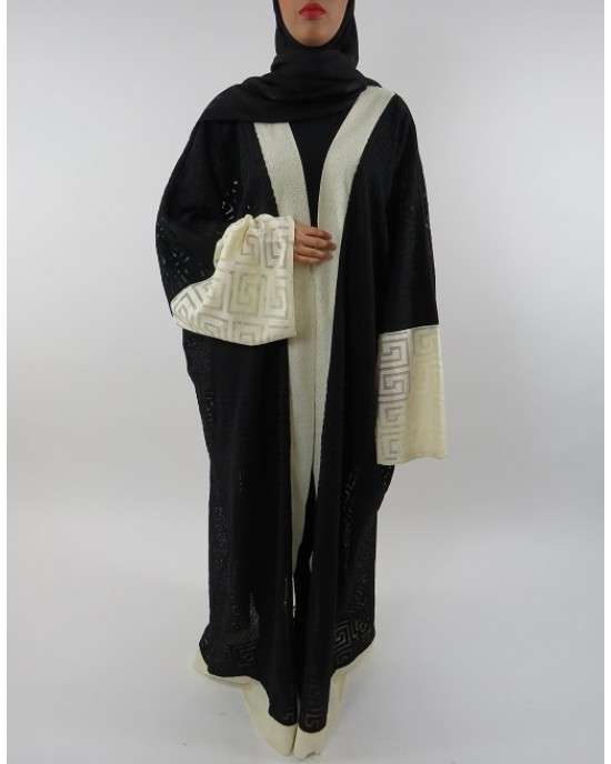 Amani’s Full Length Long Sleeve Maxi Kimono Jacket – Coat Style UK - Kimono Jackets - Abaya Overcoats - KimonoJacket037