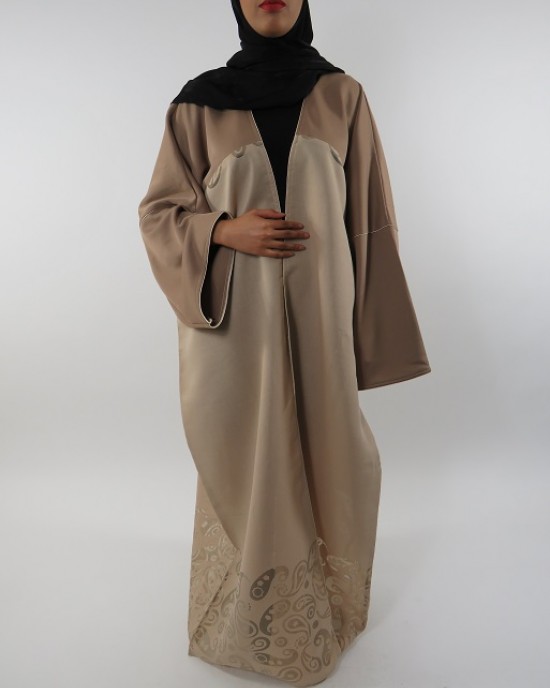 Amani’s Full Length Long Sleeve Maxi Kimono Jacket – Coat Style UK - Kimono Jackets - Abaya Overcoats - KimonoJacket053