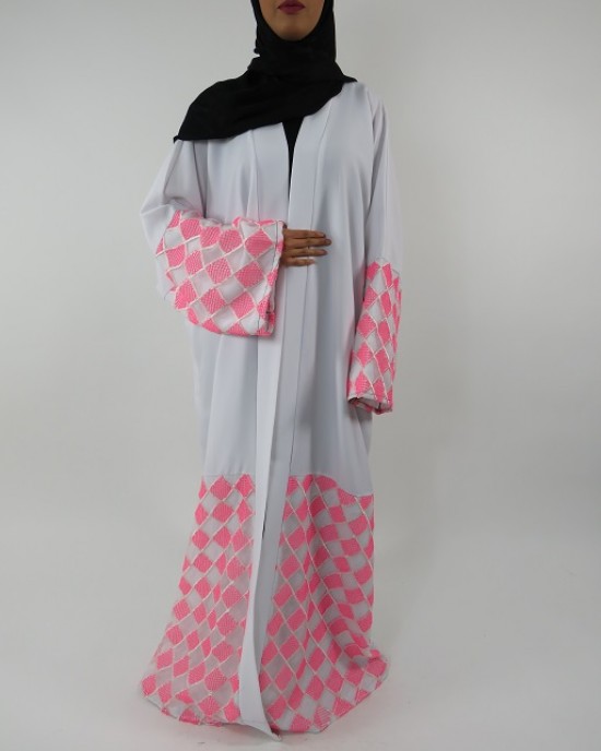 Amani’s Full Length Long Sleeve Maxi Kimono Jacket – Coat Style UK - Kimono Jackets - Abaya Overcoats - KimonoJacket019