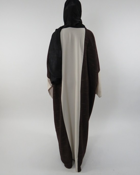 Amani’s Full Length Long Sleeve Maxi Kimono Jacket – Coat Style UK - Kimono Jackets - Abaya Overcoats - KimonoJacket0401