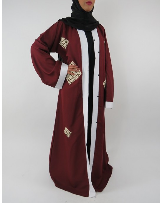 Amani’s Full Length Long Sleeve Maxi Kimono Jacket – Coat Style UK - Kimono Jackets - Abaya Overcoats - KimonoJacket015
