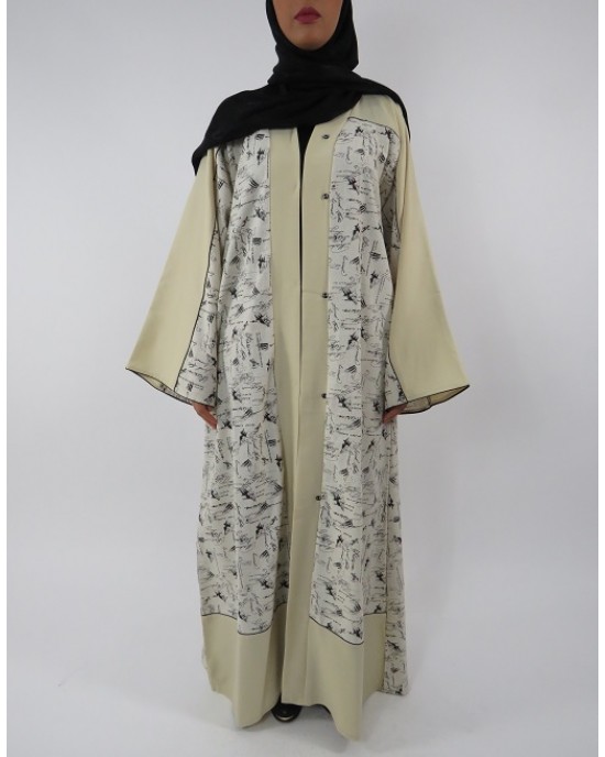 Amani’s Full Length Long Sleeve Maxi Kimono Jacket – Coat Style UK - Kimono Jackets - Abaya Overcoats - KimonoJacket013