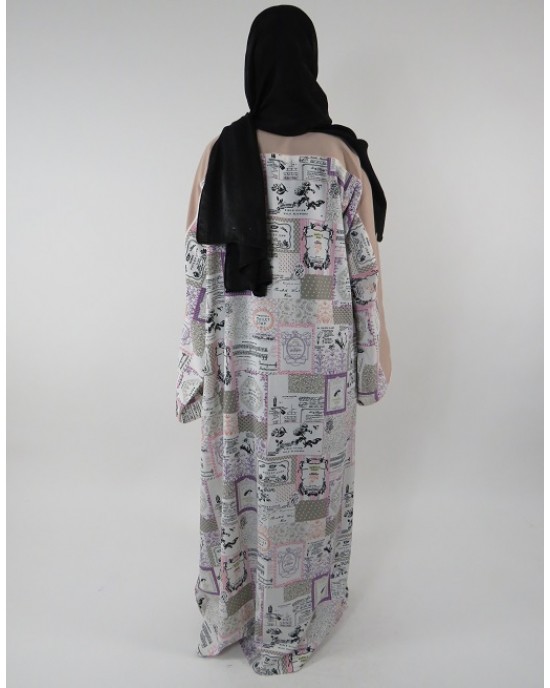Amani’s Full Length Long Sleeve Maxi Kimono Jacket – Coat Style UK - Kimono Jackets - Abaya Overcoats - KimonoJacket011