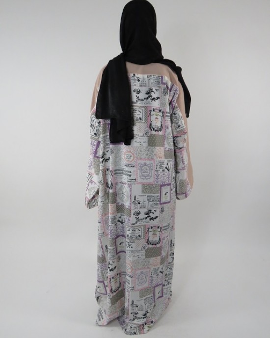 Amani’s Full Length Long Sleeve Maxi Kimono Jacket – Coat Style UK - Kimono Jackets - Abaya Overcoats - KimonoJacket011