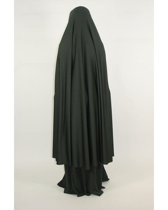 Amani’s 2 Piece Army Jersey Stretch Green Overhead Jilbab – Burka – Burqa Style UK - Burqa - Jilbabs - Burka - Jilbab003