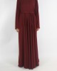 Amani’s A-line Long Sleeve Maxi Dress With Pleats Style UK - Long Sleeve Maxi Dresses - MaxiDress040