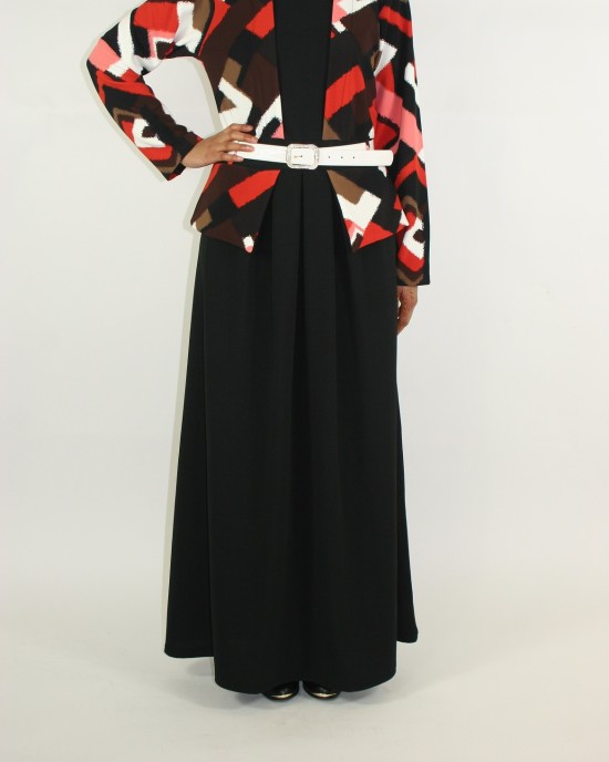 Jacket Layered Long Sleeve Maxi Dress Style - CLEARANCE - G006