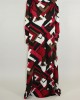 A-line cut hooded long sleeve maxi dress style - CLEARANCE - G012