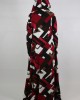 A-line cut hooded long sleeve maxi dress style - CLEARANCE - G012