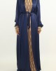Amani’s Navy Blue Silk Long Sleeve Maxi Dress Style UK - Long Sleeve Maxi Dresses - MaxiDress049