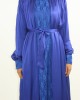 Amani’s Blue Silk Long Sleeve Maxi Dress Style UK - Long Sleeve Maxi Dresses - MaxiDress048