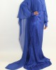 Amani’s – Occasion Long Sleeve Maxi Style With Attached Chiffon Cape Style UK - Long Sleeve Maxi Dresses - MaxiDress047